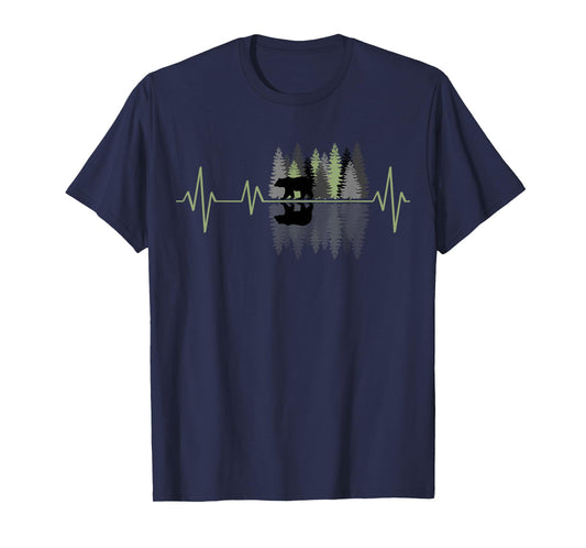Trees Reflection Wildlife Nature Forest Outdoor Heartbeat T-Shirt