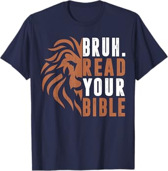 Men Bruh Read Your Bible Dad Boy Funny Christian Religious T-Shirt