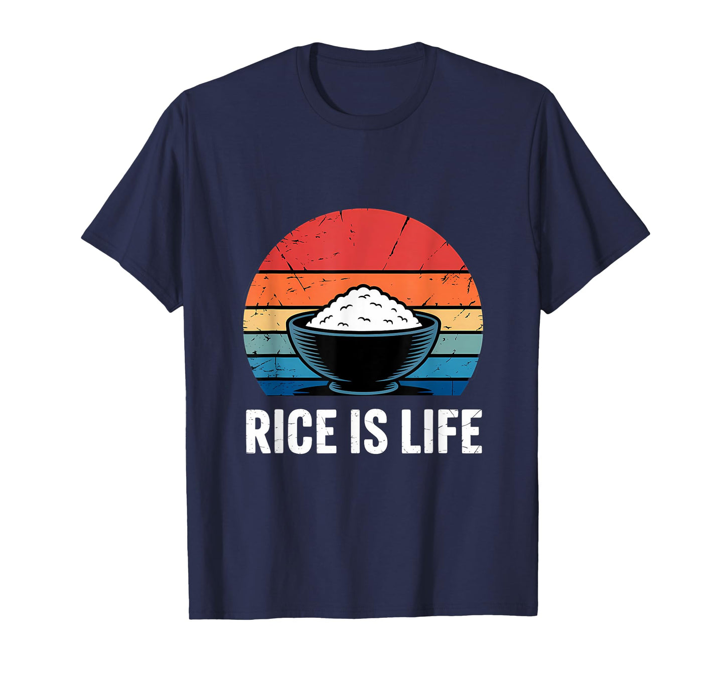 Rice Is Life Retro Vintage Sunset T-Shirt