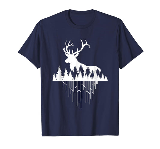 Nature Wildlife Forest Artwork Hunting Deer T-Shirt
