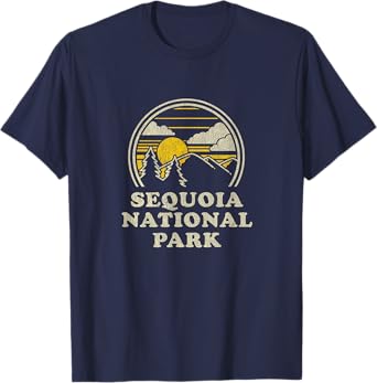 Sequoia National Park California CA T Shirt Vintage Hiking M T-Shirt