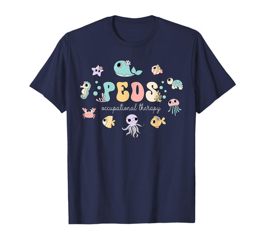 PEDS Occupational Therapy Ocean Animal Pediatric OT Therapy T-Shirt