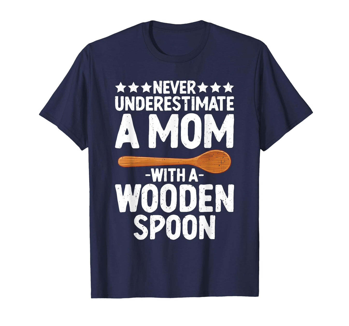 Women Funny Wooden Spoon Survivor Mom With A Wooden Spoon T-Shirt