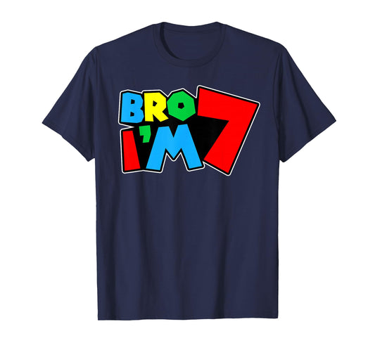 7th Birthday Boy Bro I’m 7 Year Old Video Gamer Seven Bday T-Shirt