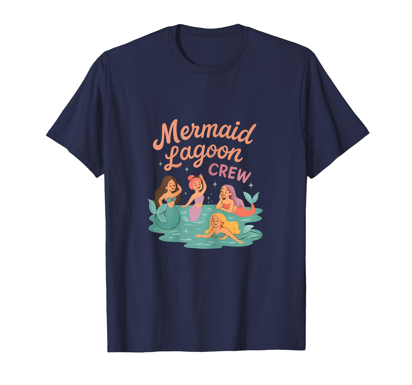 Beach Squad Mermaid Lagoon Crew Sea Life Art T-Shirt