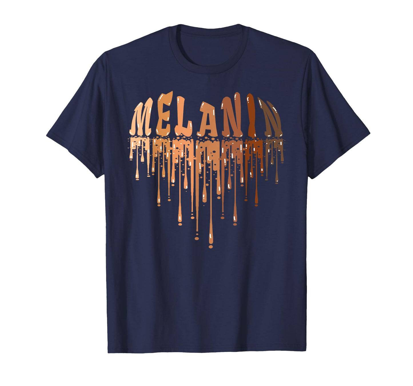 Drippin Melanin Heart Love Black History Pride Women Girls T-Shirt