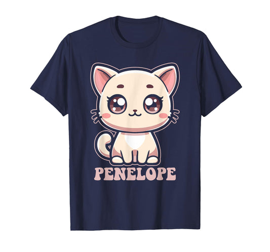 Penelope Cute Kitty Cat Design for Girls Name Penelope T-Shirt