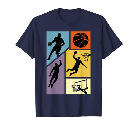 Basketball Hoop Life Player Vintage Sport Player Men Boys T-Shirt