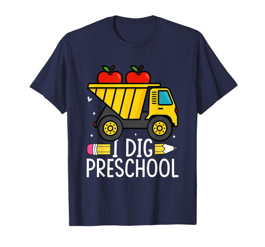 I Dig Preschool Dump Truck Apples Pencil T-Shirt
