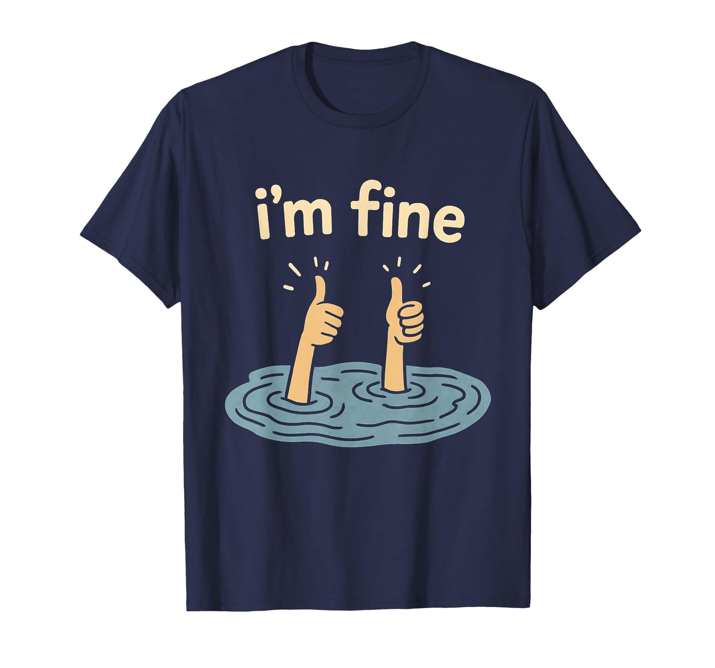 Two Thumbs Up I'm Fine Funny Sarcastic Meme Introvert Humor T-Shirt