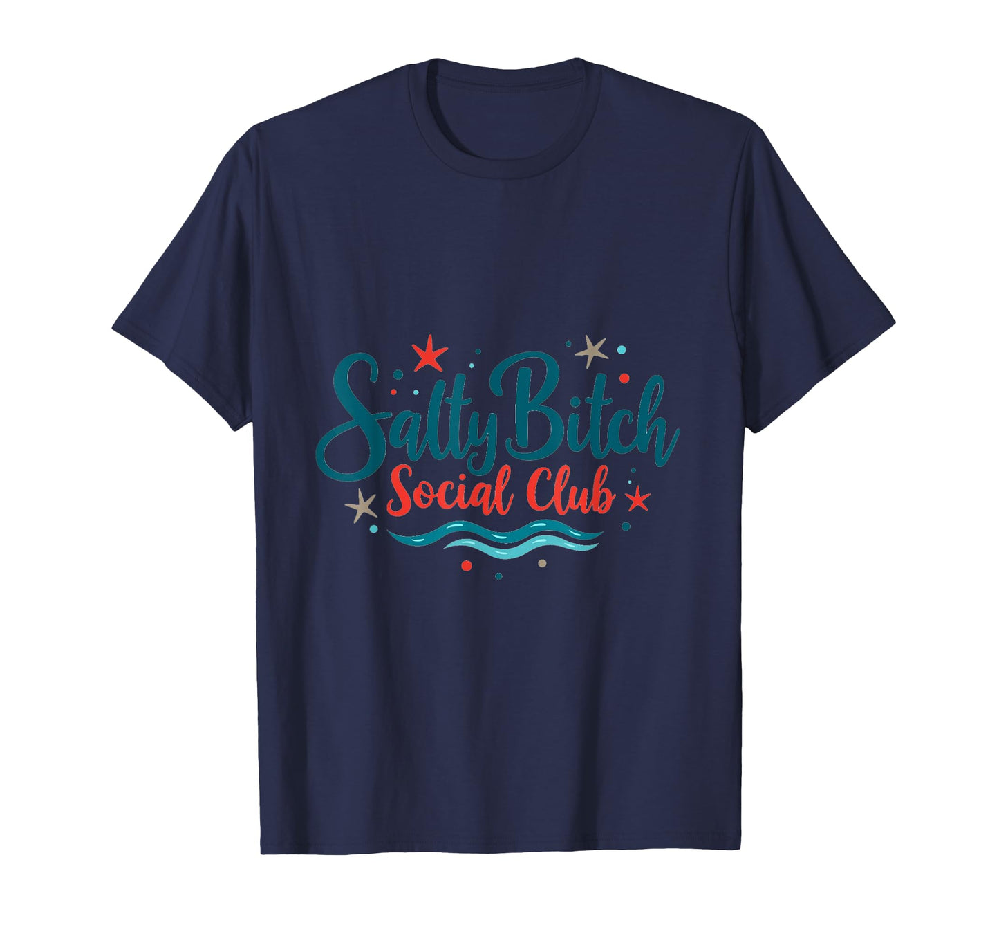 Salty Bitch Social Club Funny Beach Life Girls Trip Design T-Shirt