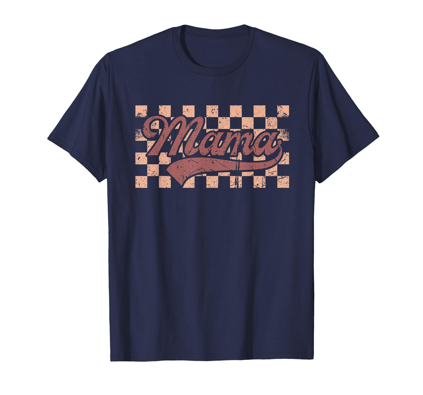 Vintage Mama Checkered Mom T-Shirt