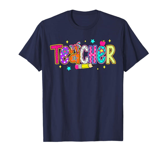 Teach Love Inspire Back To School Teacher Kids Boys Girls T-Shirt