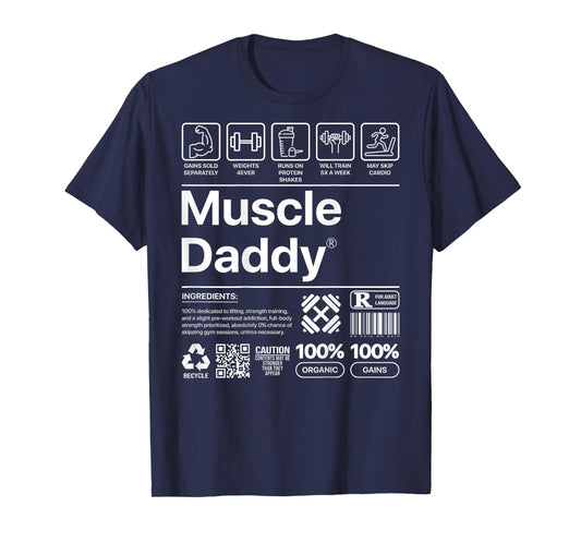 Funny Muscle Daddy For Workout Gym lover and Bodybuilder T-Shirt