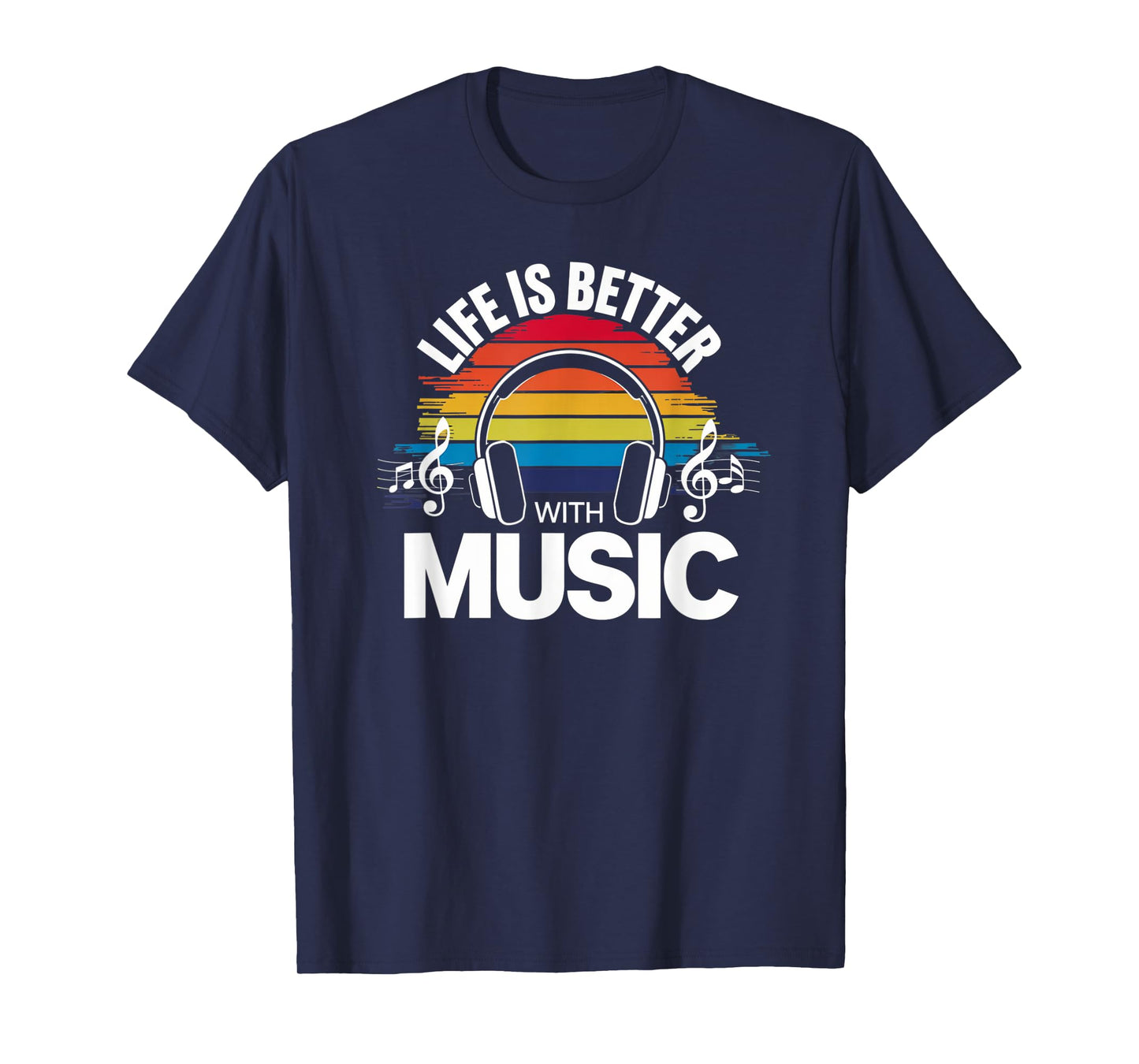 Life Is Better, With Music Lover Musician Vintage Music DJ T-Shirt