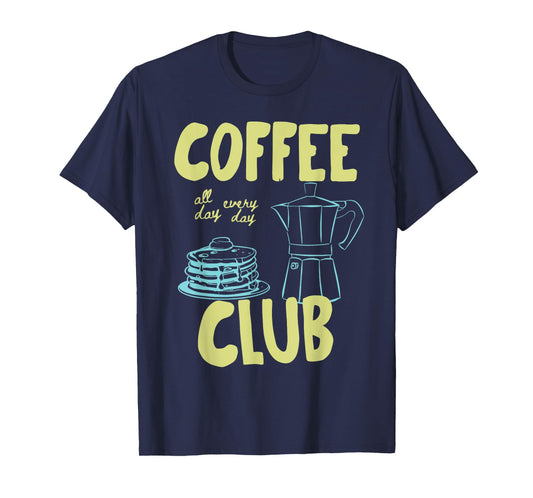 Retro Coffee Club Graphic for Coffee Lovers Men Women T-Shirt