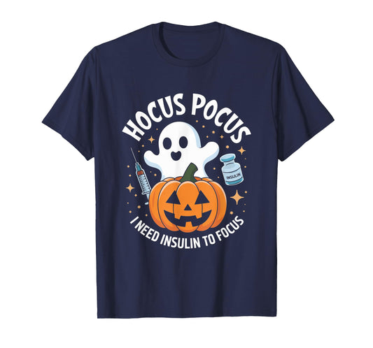 Hocus Pocus I Need Insulin To Focus Diabetes Halloween T-Shirt