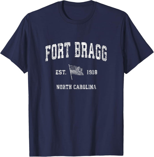 Fort Bragg California CA T-Shirt Vintage US Flag Sports Tee T-Shirt