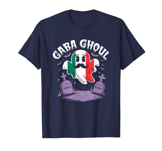 Halloween Graveyard Gaba Ghoul Ghost Funny Italian Gabagool T-Shirt