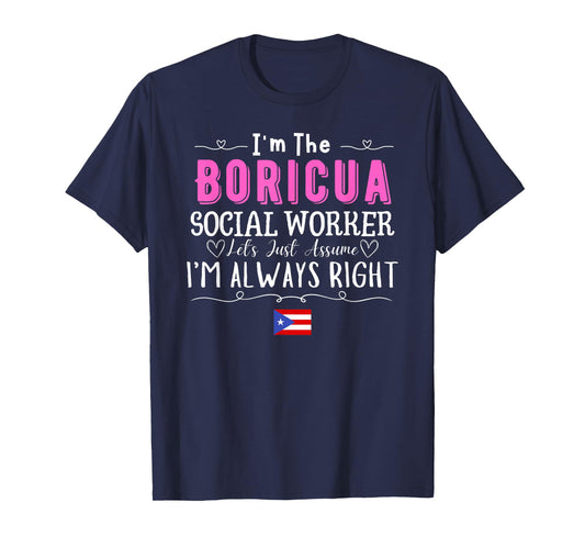 Boricua Social Worker Puerto Rico Puerto Rican Flag T-Shirt