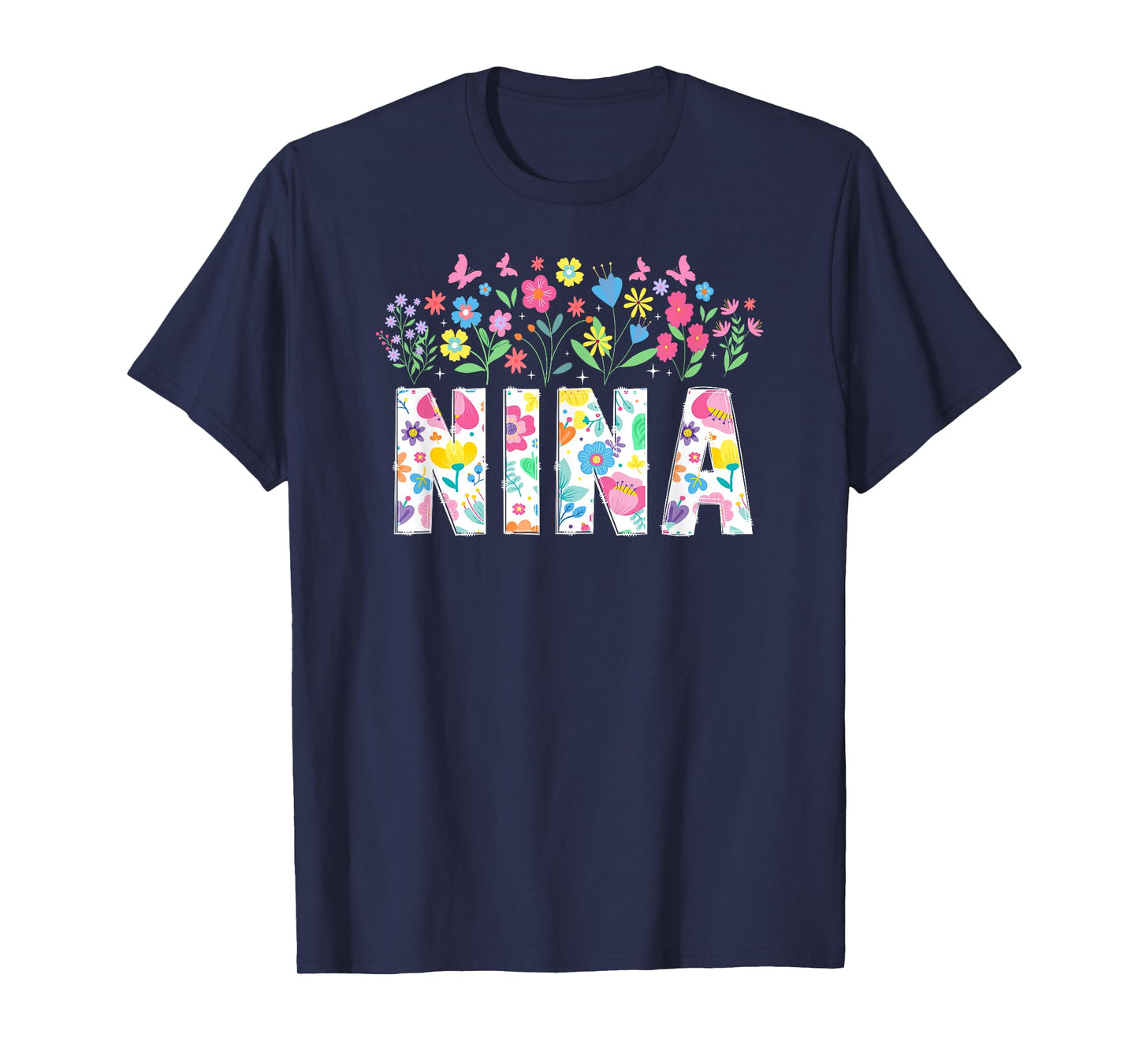 Nina Flowers Nina Grandmother Nina Grandma T-Shirt