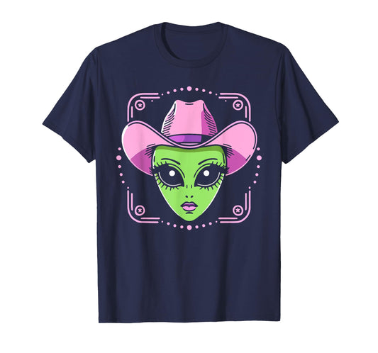 Alien Cowgirl Has Space Western UFO Howdy Rodeo Country T-Shirt