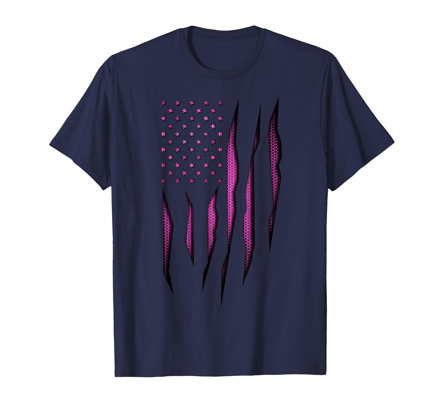 Pink Carbon Onyx American Flag T-Shirt
