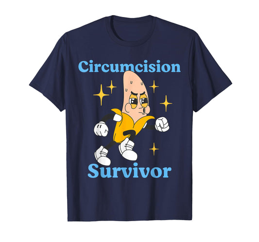 Retro Circumcision Survivor Funny Adult Humor Religious T-Shirt