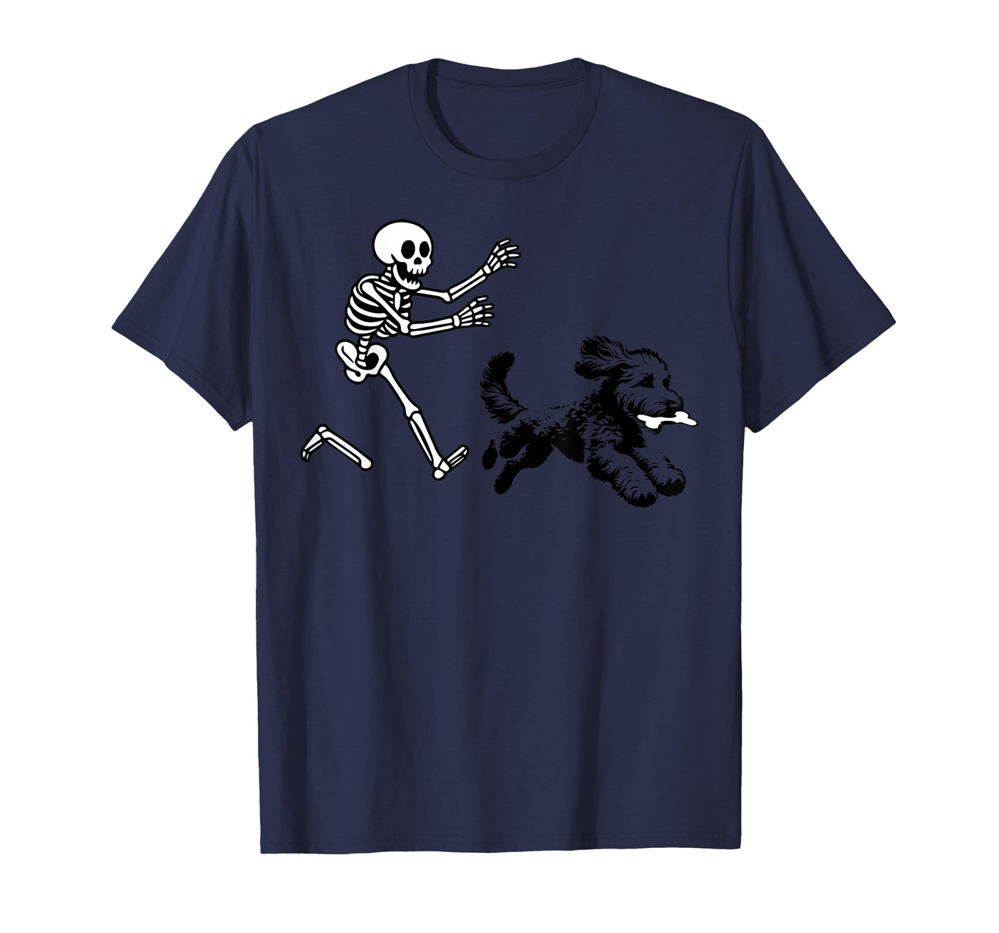Funny Doodle Running Skeleton Halloween T-Shirt