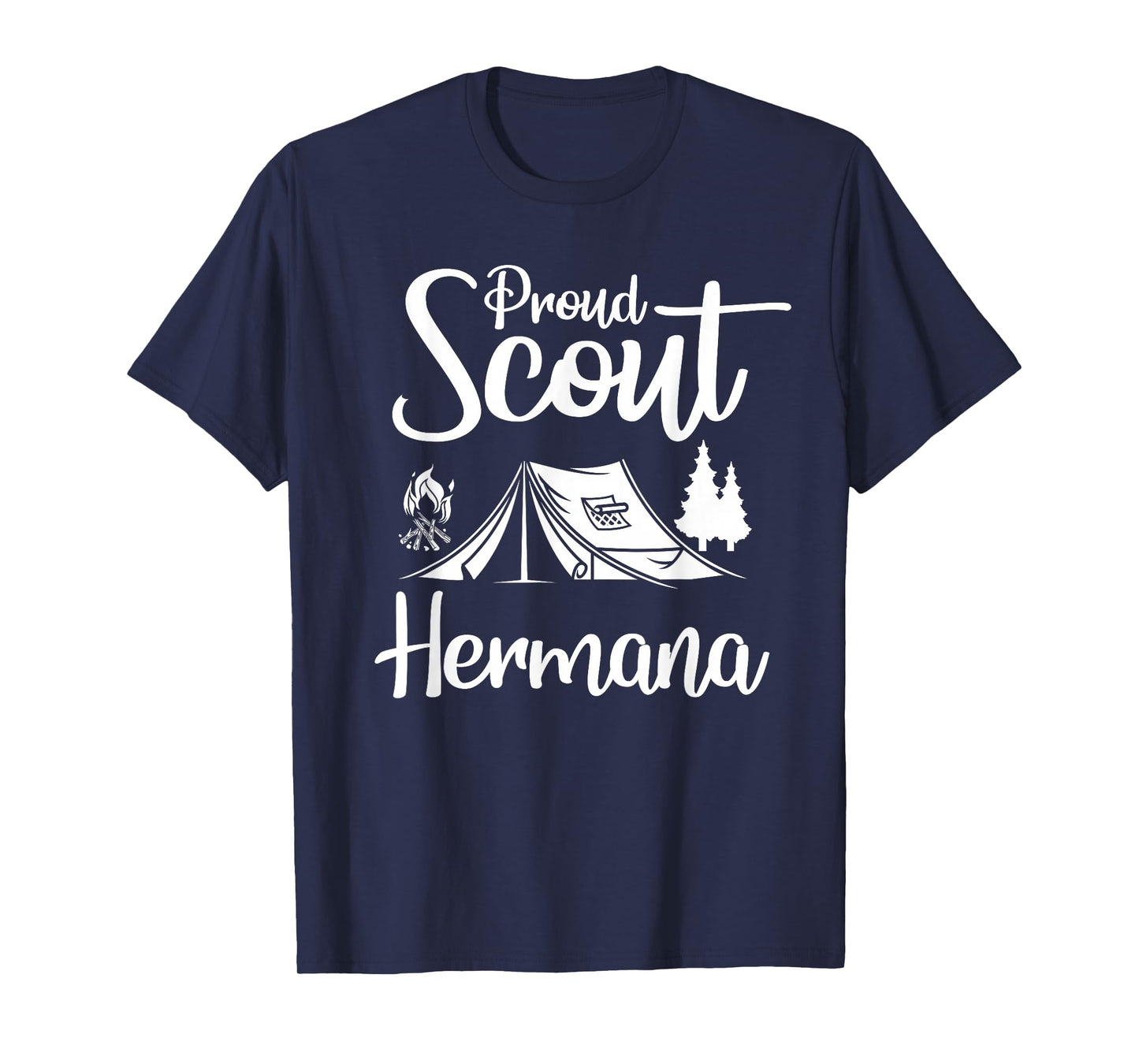 Proud Scout Hermana Camping Scouting Tent Scout Sis Leader T-Shirt