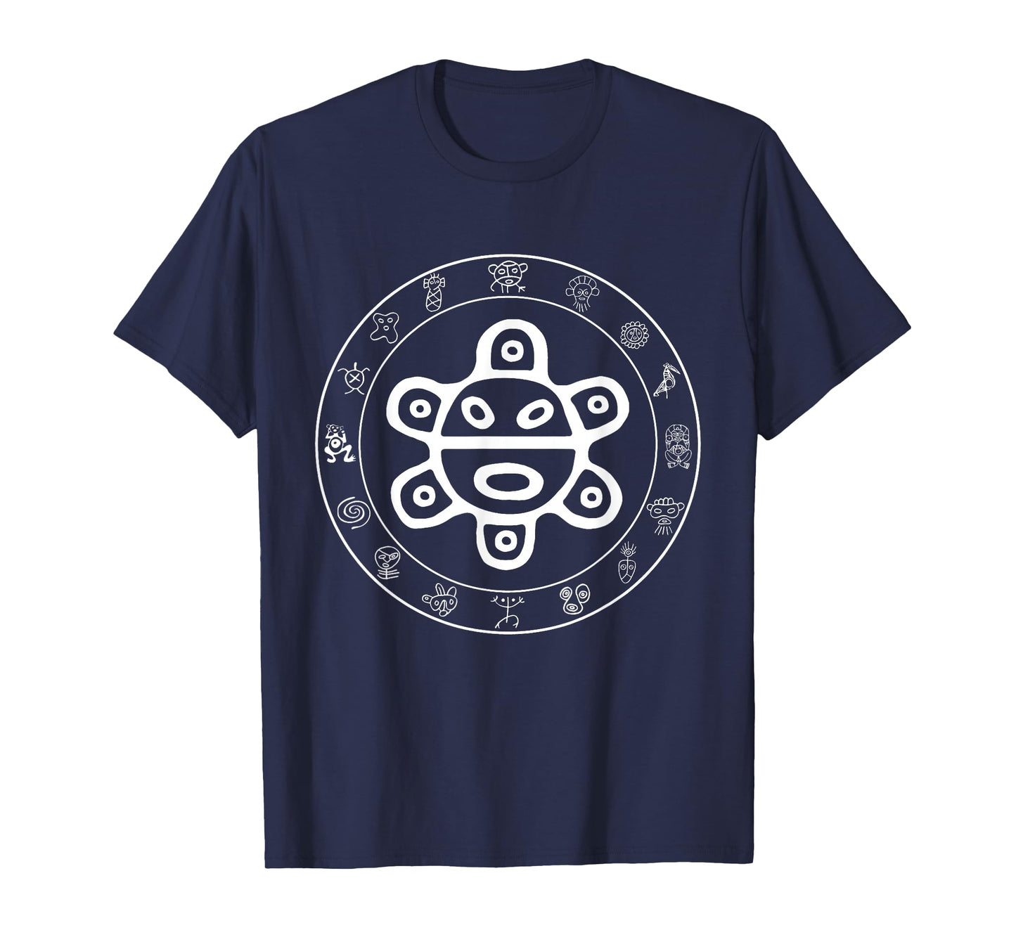 Taino Sun and Other Symbols Circle Puerto Rico Boricua Fun T-Shirt