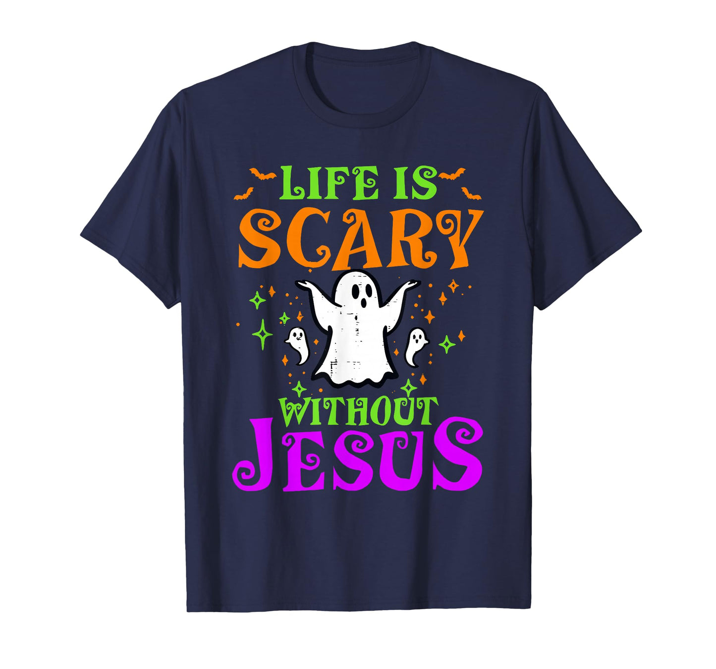 Life Scary Without Jesus Christian Halloween Costume T-Shirt