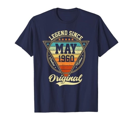 Vintage 65th Birthday Legend Since May 1960 T-Shirt