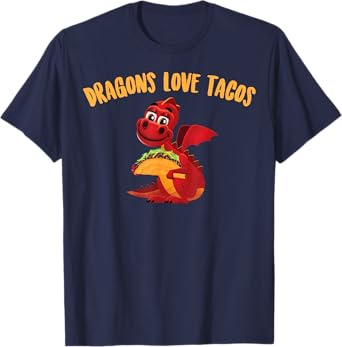 Dragons Love Tacos Shirt | Cool Fish Tacos Dish Funny Gift T-Shirt