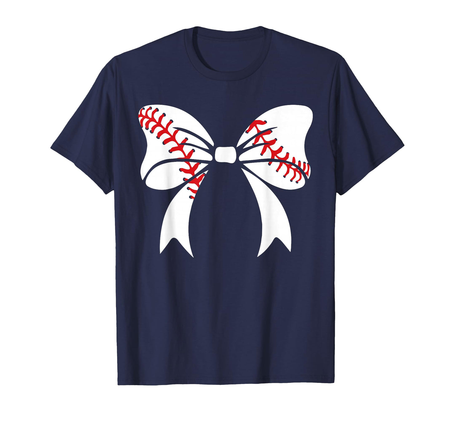 Baseball Bow Baseball Mom Mothers Day Women Baseball Mama T-Shirt
