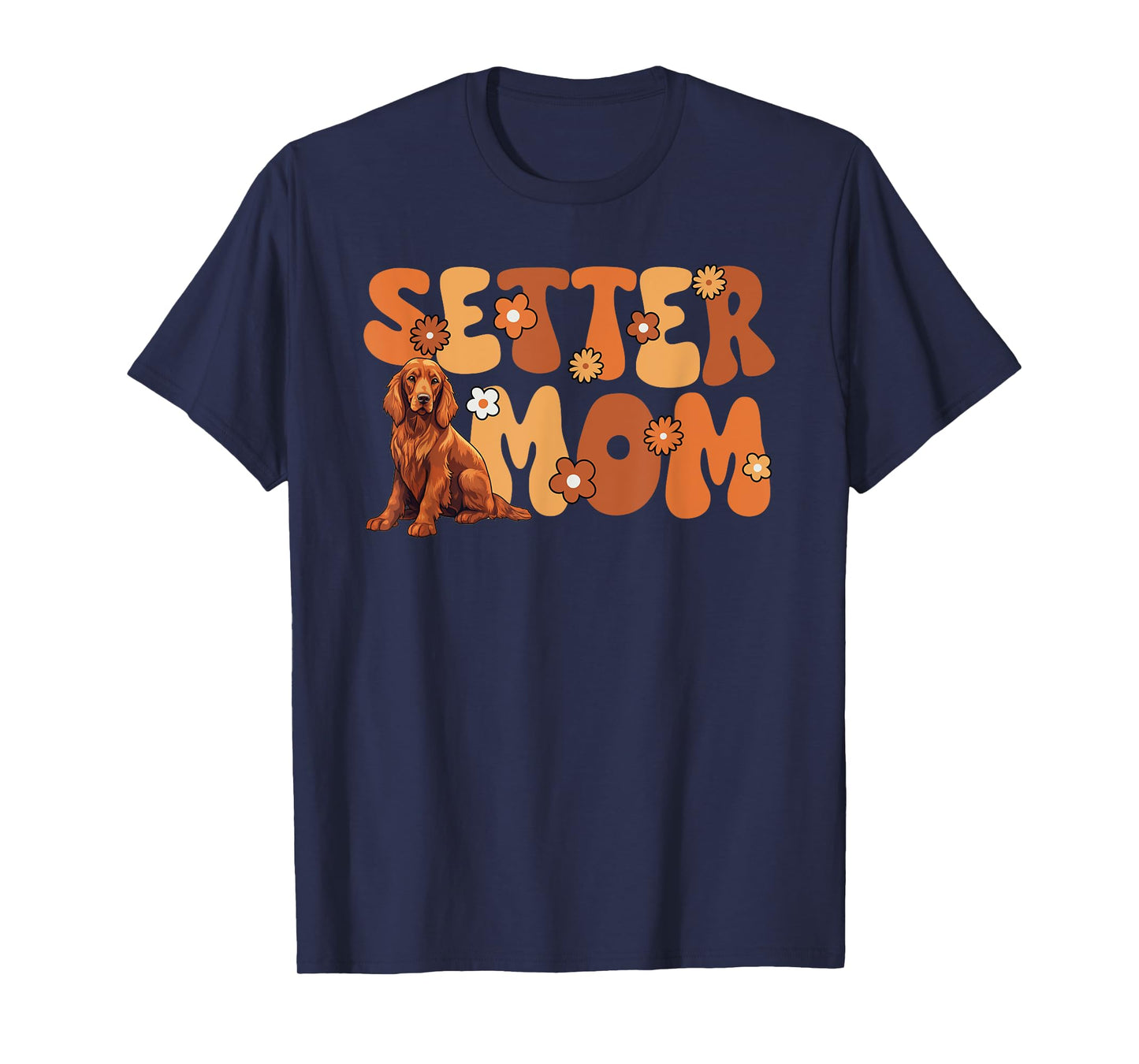 Irish Red Setter Groovy World's Best Setter Mom T-Shirt