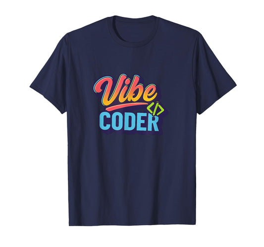 Vibe Coder Aesthetic Retro Programming Design T-Shirt