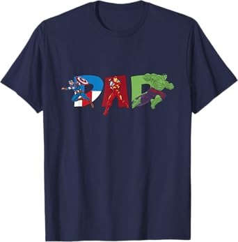 Marvel Avengers Trio Dad Father’s Day Family Trip Birthday T-Shirt