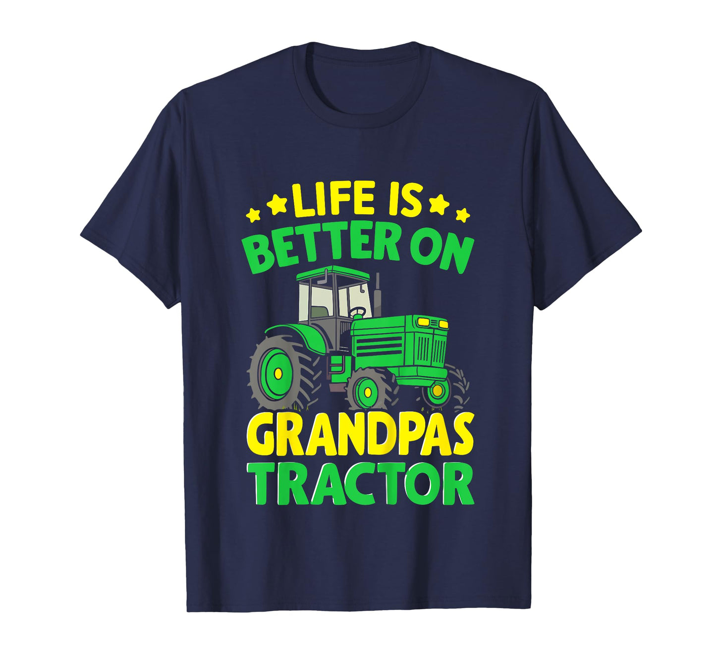 Kids Farmer Funny Tractor Boy On Grandpas Tractor T-Shirt
