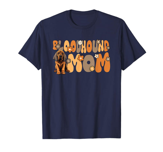 Bloodhound Groovy World's Best Bloodhound Mom T-Shirt