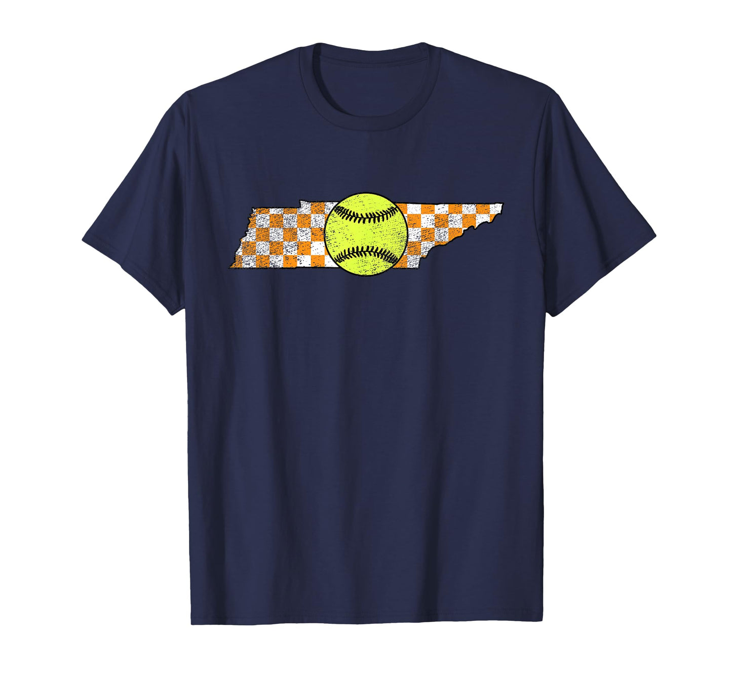 Volunteer State Tennessee Checkerboard Softball Tennessee T-Shirt
