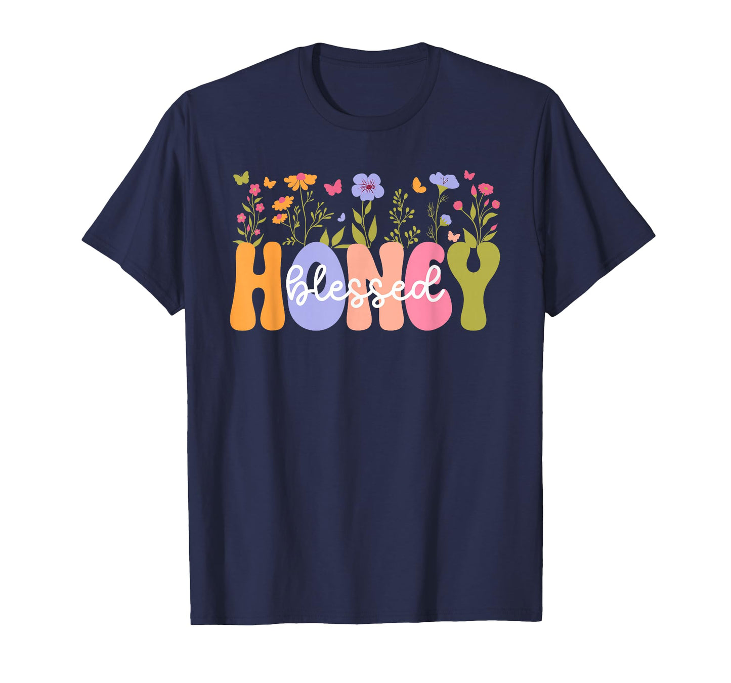 Blessed Honey Grandma Groovy Honey Grandmother T-Shirt