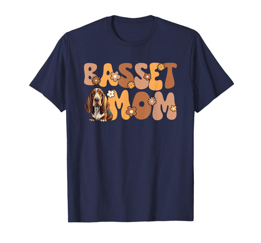Basset Hound Groovy World's Best Basset Mom T-Shirt