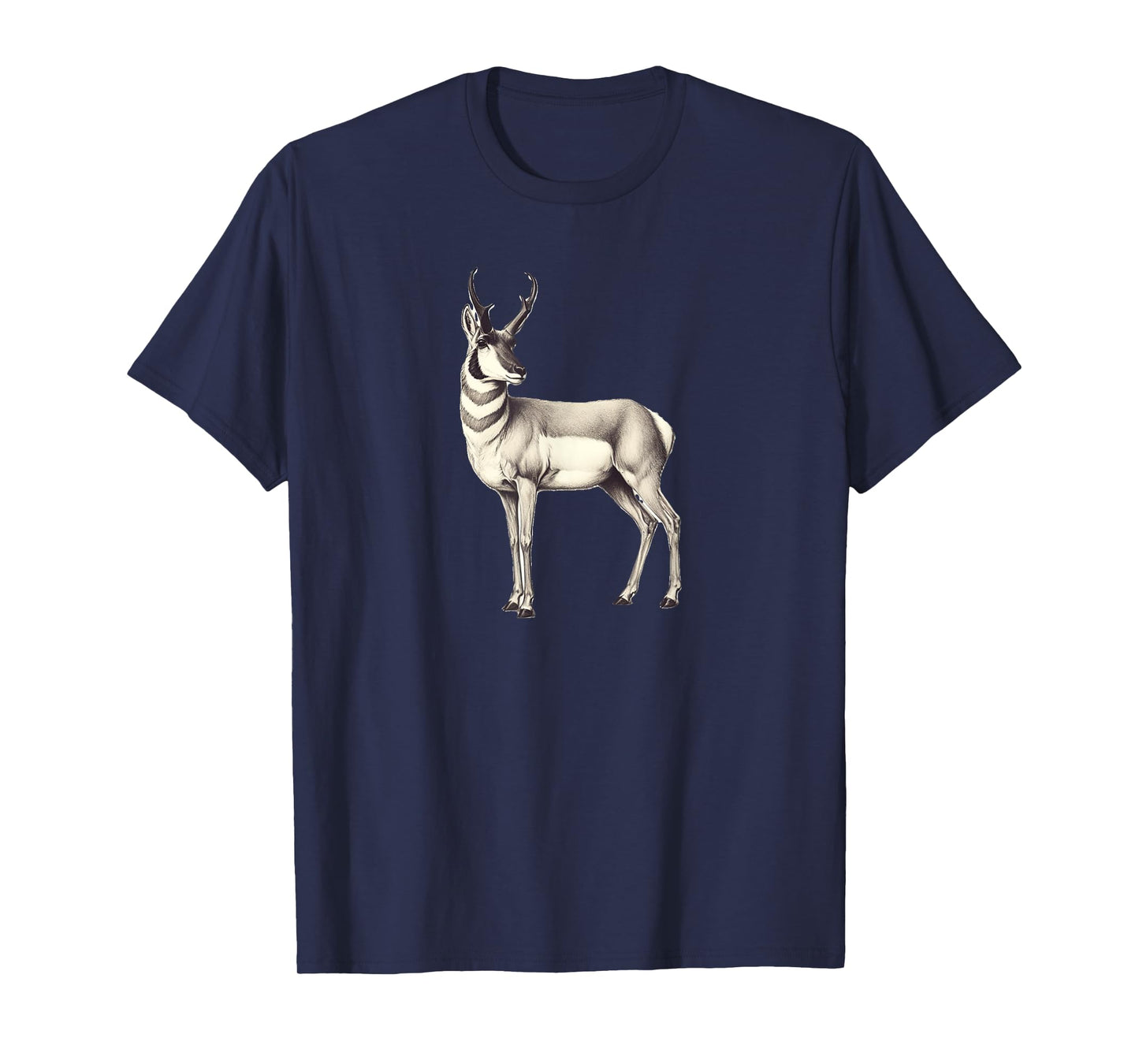 Pronghorn Antelope Simple Wildlife Graphic T-Shirt