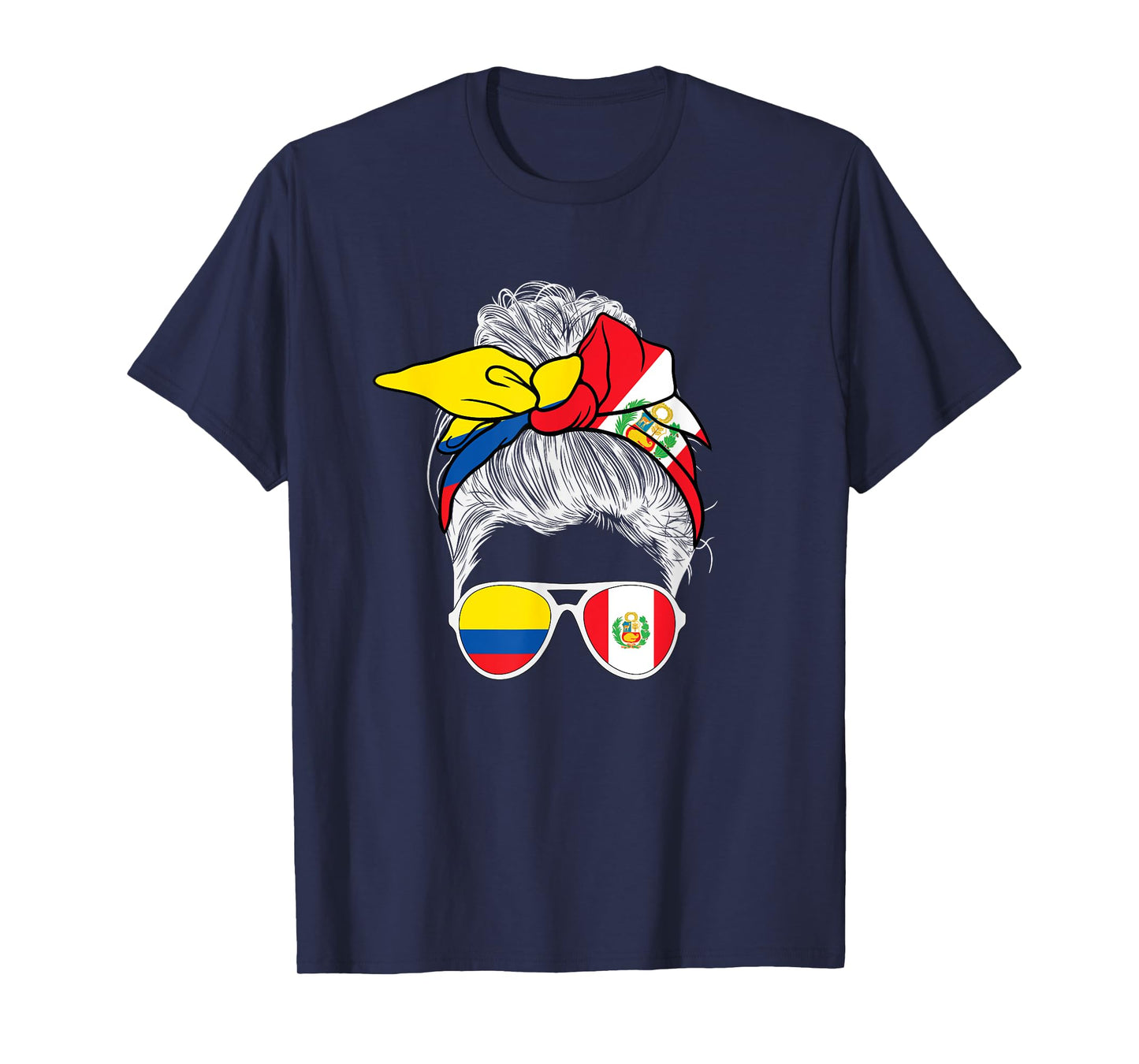 Peru Colombia Flag Hispanic Herritage Peruvian Colombia Girl T-Shirt