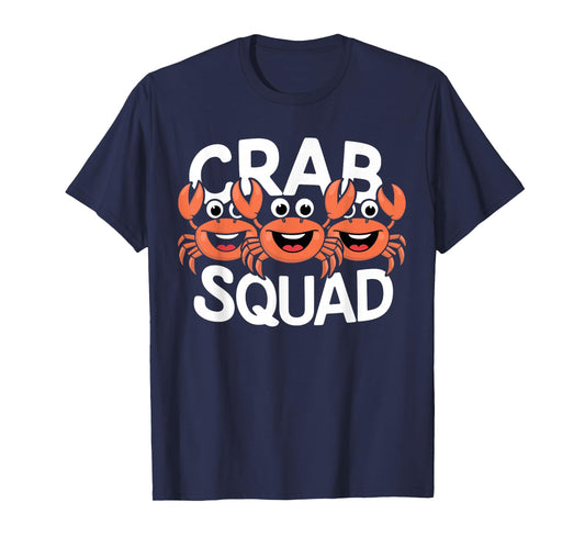 Crab Squad Ocean Beach Summer Party Sea Crustacean Seafood T-Shirt