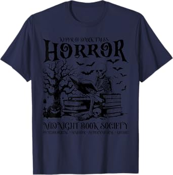 Halloween Horror Midnight Book Club Society Literary Reader T-Shirt
