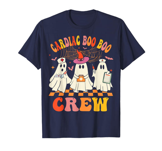 Halloween Cardiology Nurse Costume Cardiac Boo Crew Nurse T-Shirt