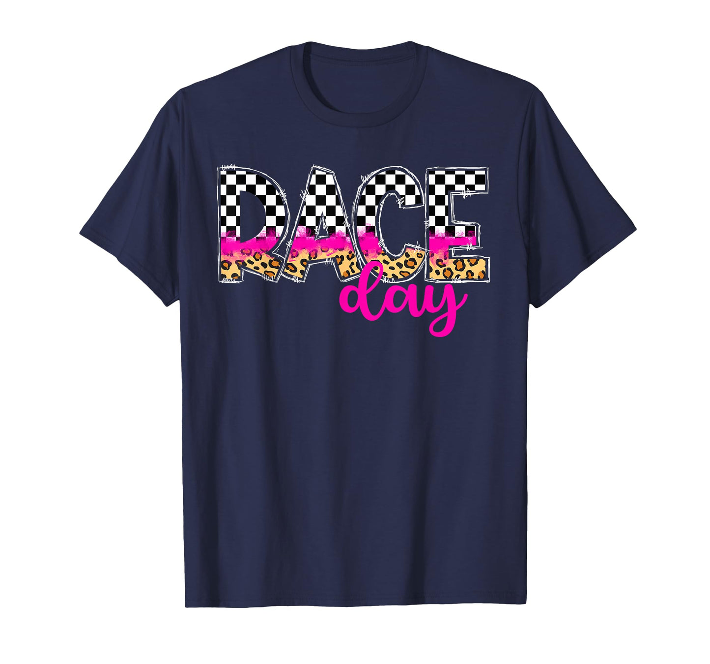 Car Race Day Car Racing Day Race Days Checkered Flag T-Shirt