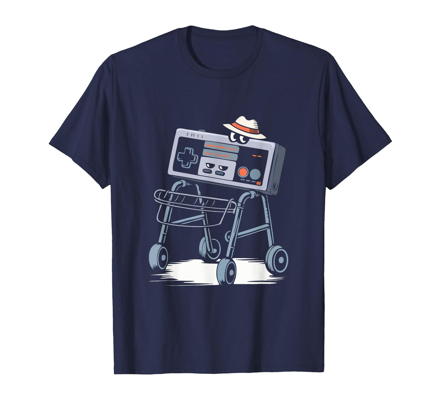 Old Gamer Retro Video Game Gamepad Folding Walker Gaming T-Shirt